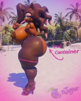 1girls anthro beach beach_background bedroom_eyes big_areola big_ass big_belly big_breasts big_butt big_nipples big_thighs bimbo bimbo_lips blender blender_(artwork) blender_(software) blender_eevee bubble_ass bubble_butt dark-skinned_female drooling eating_food evil_container fishnet_legwear fishnet_stockings fishnets food high_heels huge_ass huge_breasts huge_butt huge_thighs ice_cream ice_cream_drip knollie_(plumenjoyer) latina mobian mobian_(species) mobian_hedgehog naked nudity oc original original_character outdoors plumenjoyerse public_nudity saliva saliva_trail sega sloppy sonic_(series) sonic_the_hedgehog_(series) standing stockings sucking sucking_ice_cream suggestive suggestive_look sweat sweatdrop sweating sweaty_body wobbling_ass