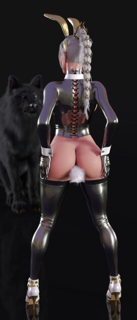 3d 3d_(artwork) anal_plug ass ass_focus baldur's_gate baldur's_gate_3 big_breasts breasts bunny_ears bunny_tail bunnysuit buttplug buttplug_tail daz3d daz_studio dungeons_and_dragons fantasy female high_heels large_ass large_breasts pin3d revealing_clothes shadowheart shiny_clothes skimpy_clothes stockings tagme thick_ass thick_thighs wolf
