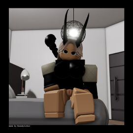 1girls 3d bed bedroom before_sex commando female horns horny_female legs_apart looking_at_viewer pussy roblox roblox_avatar robloxian scorpion_tail sitting_on_bed tagme tagme_(artist) tight_clothing unimpressed vagina waiting wholetex_(user)