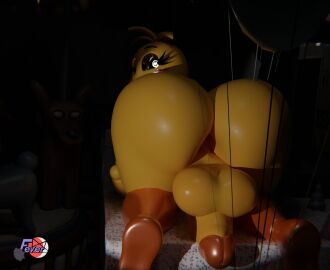 1futa 3d amusement_ride animatronic ass balloon big_ass big_butt big_penis carousel digital_media eyebrows eyelashes feversfm five_nights_at_freddy's five_nights_at_freddy's_2 furniture futanari genitals hi_res huge_penis inflatable intersex looking_at_viewer machine nude on_table penis robot scottgames solo table toy_chica_(fnaf) toy_chica_(love_taste) watermark yellow_penis