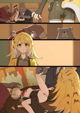 bear censored female hoyoverse impending_doom impending_sex ju_fufu looking_at_pussy pussy sweety_(zenless_zone_zero) tail thiren tiger_ears yamomo yamomono zenless_zone_zero