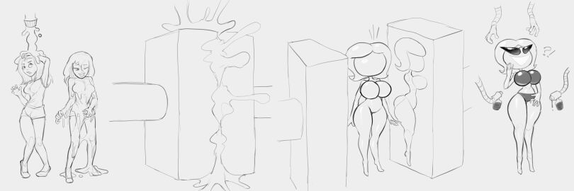 ass bimbo bimbo_body bimbofied breasts disney dollification dunnhierdraws female gender_transformation huge_ass huge_breasts knick_knack mtf_transformation permanent_smile pixar smile sunglasses sunnification thick_thighs thin_waist transformation transformation_sequence wide_hips