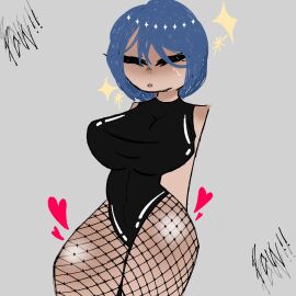 blue_hair breasts cloe cloe_(desafío_champions_sendokai) desafío_champions_sendokai desafío_champions_sendokai_cloe female latex_suit sendokai sendokai_champions sendokai_champions_cloe sendokai_cloe shy teenage_female