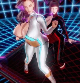 3d 3d_animation aikawa_aiko animated busty capcom cleavage dancer dancing female female_focus female_only hourglass_figure juri_han laura_matsuda street_fighter tagme wide_hips