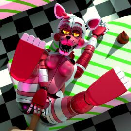 1:1 anthro dabadabadu duo female five_nights_at_freddy's five_nights_at_freddy's_2 funtime_foxy_(fnaf) hi_res human male male/female mammal mangle_(fnaf) scottgames sister_location