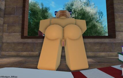 1girls 3d 3d_(artwork) anus ass barefoot bent_over big_ass charlotte_(that_rel) completely_nude female female_only full_body naked naked_female nude nude_female pussy roblox robloxian solo solo_female that_rel treehouse