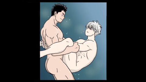 2boys anal_sex animated gay gay_sex hibino_kafka ichikawa_reno intimate kaiju_no.8 male secret_sex sweaty_body sweaty_sex yaoi