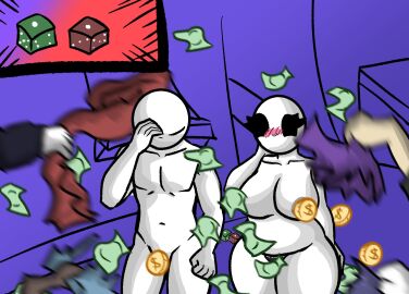 1boy 1boy1girl 1girls :3 bald bald_female belly black_eyes blush blushing_profusely breasts censored censored_nipples censored_pussy chetoh chubby chubby_female claire_(chetoh) closed_eyes clothes_pull clothes_removed coins completely_nude convenient_censoring convenient_censorship covered_nipples covered_penis covered_pussy dice egg eggmale embarrassed_naked_female embarrassed_nude_female enf facepalm female gambling lost_bet male money naked naked_female naked_male nude nude_female nude_male oc original original_character original_characters penis pubic_hair pussy senftember senftember_(2025) smile smiling snake_eyes white_body