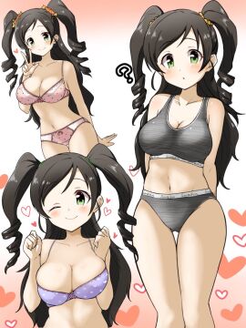 1girls ? bare_belly bare_chest bare_hands bare_hips bare_legs bare_midriff bare_navel bare_shoulders bare_thighs belly belly_button bewitching_thighs big_breasts black-haired_female black_bra black_hair black_panties black_underwear blush blush_face blushing_female blushing_lines bra breasts busty busty_female child_bearing_hips cleavage closed_mouth_smile collarbone curvaceous curvaceous_body curvaceous_female curvaceous_figure curvaceous_hips curvy curvy_body curvy_female curvy_figure curvy_hips drill_hair exposed_arms exposed_belly exposed_chest exposed_hips exposed_legs exposed_midriff exposed_navel exposed_shoulders exposed_skin exposed_thighs eye_closed female female_focus female_only fingers green-eyed_female green_eyes groin half_naked half_nude high_resolution highres hourglass_figure idolmaster idolmaster_cinderella_girls knees large_breasts lean_figure long_hair looking_at_viewer midriff naked naked_female naked_woman narrow_waist navel nonomura_sora nude nude_female nudity one-eye_closed one_eye_closed one_eye_open panties peace_sign pink_background pink_bra pink_panties pink_underwear pixiv_id_3483325 plump_breasts semi_nude shoulders sign simple_background slender_body slender_waist slim_waist smile smiley_face smiling_at_viewer smirk solo standing the_idolm@ster the_idolm@ster_cinderella_girls thighs twintails twintails_(hairstyle) underwear underwear_only upper_body v v_sign wavy_hair wide_hips