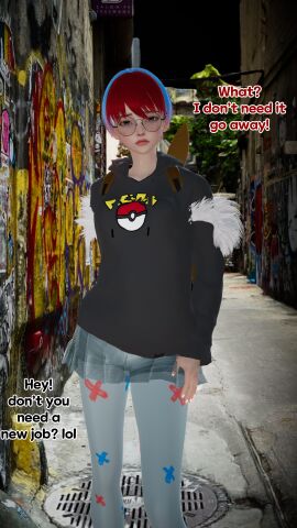 1girls 3d deilw english english_text female game_freak glasses multicolored_hair nintendo penny_(pokemon) pokemon pokemon_(game) pokemon_sv short_hair text