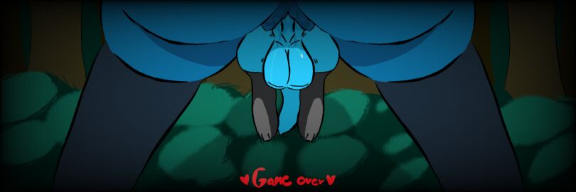 balls between_legs_view between_thighs big_balls big_penis caught deep_penetration female game_freak game_over larger_female lucario male nintendo penis pokemon pokemon_(species) pokémon_(species) pussy pussy_juice pussy_juice_drip pussy_lips riolu size_difference small_but_hung smaller_male stuck_in_pussy tanbagel vagina vaginal_penetration vaginal_sex