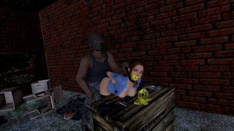 asphyxiation belt bondage criminal dark-skinned_male gagged peril police police_line police_uniform policewoman restrained tagme video