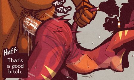 anthro areye_(artist) ass balls bent_over big_balls big_penis black_hair bodily_fluids breasts brown_body brown_fur cum cum_in_ass cum_inside cumshot dialogue duo ejaculation erection fur futa/male futa_penetrated futanari genital_fluids genitals giraffid hair humanoid_genitalia humanoid_penis intersex intersex/male intersex_penetrated lo-lo_(areye) male male_penetrating male_penetrating_futa male_penetrating_intersex mammal okapi penetration penis plap pointy_breasts sex side_view size_difference smaller_penetrated tail tail_grab tail_tuft text tuft