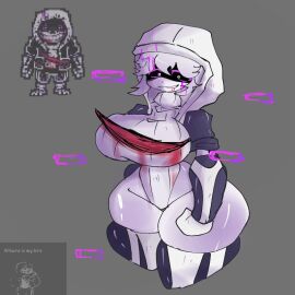 1girls breasts dust dusttale dusttale_last_genocide evolution fat_ass female female_only glitch glowing_eyes hood_up how_dare_you hurt insane jacket large_breasts pale_skin sans sans_au slash thick_thighs undertale undertale_au virgin_killer_sweater where_is_my_bro white_hair your_stupidass_knife_offends_me zans_nation