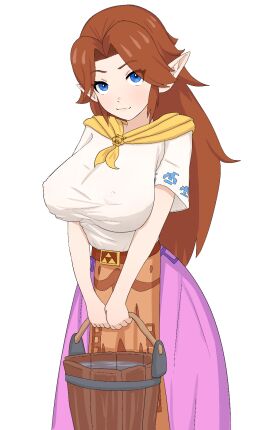 baynsfw big_breasts bowser_brooch breasts female huge_breasts large_breasts malon ocarina_of_time shirt skirt smile the_legend_of_zelda thick_thighs thin_waist wide_hips