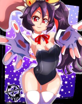 ass big_ass big_breasts big_butt big_thighs big_titties breasts bunny_ears bunny_girl bunny_girl_suit bunnysuit clothing curvaceous curvaceous_female curvaceous_figure curvy curvy_figure curvy_hips drmsenketsu female female_focus female_only filia_(skullgirls) looking_at_viewer purple_hair samson_(skullgirls) skullgirls