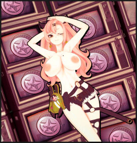 1girls 3d amanwithnoplan big_breasts breasts female huge_breasts nicole_demara shorts topless zenless_zone_zero