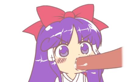 blowjob female gyate_gyate purple_hair reimu_hakurei touhou touhou_(pc-98)