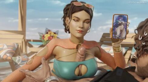 1boy 1girls 3d 3d_model ai_assisted ai_generated ai_video ai_voice_acted animated apex_legends beach blender blender_(software) breasts brown_hair dzooworks female fishnet_armwear fishnet_clothing fishnets high_quality high_resolution imminent_sex kogaa large_breasts large_penis loba_(apex_legends) male mirage_(apex_legends) muscular muscular_male paizuri partially_clothed penis penis_between_breasts penis_under_clothes phone phone_screen public respawn_entertainment sound tagme titjob video video_game_character video_games watermark yellow_eyes