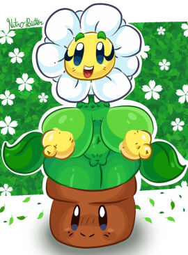 1girls anthro anthrofied ass breasts female flora_fauna flower-pot_(pvz) marigold_(pvz) nitrobutter plant plant_girl plant_humanoid plantie plants_vs._zombies plants_vs_zombies popcap_games pussy