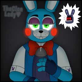 bonniextoybonnie bunny five_nights_at_freddy's furry gay gay_sex green_eyes handjob male penis precum robot seductive_look theclonlady toy_bonnie toy_bonnie_(fnaf) withered_bonnie