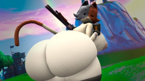 2025 3d anthro ass big_ass big_breasts big_butt breasts cate_meowdy_(fortnite) doppoarts feline female fortnite fortnite:_battle_royale