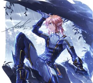 1boy androgynous arsh athletic athletic_male belt belt_buckle blonde_hair blue_eyes boots breath_of_the_wild bulge bulge_through_clothing clothed elf_ears gay gay_male girly latex latex_bodysuit latex_clothing latex_suit leaves link link_(breath_of_the_wild) looking_away male male_only pecs ponytail rubber rubber_armor rubber_clothing rubber_gloves rubber_suit rubber_tights sitting skinny the_legend_of_zelda the_legend_of_zelda:_breath_of_the_wild thick_thighs tight_clothing tree twink wet wet_body yaoi