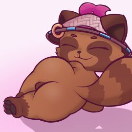 ass big_ass big_butt hi_res ishitaka_uwu league_of_legends male male_only naughty_face paws riot_games solo spirit spirit_blossom_series spirit_blossom_teemo teemo tencent yordle