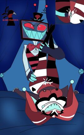 4_fingers anal anal_insertion anal_orgasm anal_sex ass ass_close-up ass_closeup ass_focus big_ass big_breasts blind_peacock_draws blind_peacock_draws_(artist) blue_eyes bow bowtie breasts close_up_panel close_up_view clothed_male_nude_female clothed_sex creampie cum cum_drip cum_in_ass cum_in_pussy cum_inside cum_inside_ass cum_inside_asshole cum_inside_butt cum_on_penis curtains demon female fembot femboy fizzarolli_(helluva_boss) futanari hat hat_only hazbin_hotel heart heart_tattoo heel_boots heeled_boots heels heels_fetish intersex kitty_(hazbin_hotel) male male_on_female male_on_femboy male_on_futa nipples penis pussy red_eyes robot robot_futa robot_girl robot_joints robotic_arm tattoo tv_head tv_head_robot vox_(hazbin_hotel)