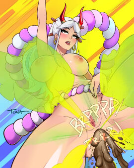 ass fart fart_cloud female female_only fetish one_piece oppai scat tuna21353902 yamato_(one_piece)