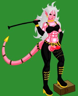 1futa abs android_21 android_21_(evil) athletic athletic_futa balls bdsm_outfit belly_button big_breasts big_penis black_sclera breasts clothed clothing d-rock dragon_ball dragon_ball_fighterz dragon_ball_z erection fit fit_futa futa_only futanari humanoid humanoid_penis intersex looking_at_viewer majin_android_21 medium_breasts mostly_clothed muscular muscular_arms muscular_futa muscular_thighs navel penis pink_skin pointy_ears red_eyes six_pack smiling_at_viewer solo spiked_hair standing tail tongue tongue_out white_hair