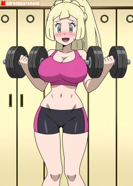 1girls ai_generated aindroidparanoid ass big_ass big_breasts big_butt blonde_hair breasts busty curvy cute fat_ass female female_only gym_uniform hair hi_res hips huge_ass huge_breasts human large_ass large_breasts legs lillie_(pokemon) massive_breasts narrow_waist pokemon pokemon_trainer ponytail slim_waist tagme thick_ass thick_thighs voluptuous waist wide_hips