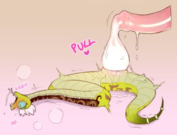 1girls after_sex after_vaginal animal_genitalia anthro bodily_fluids cloaca cold-blooded-twilight condom condom_pull condom_stuck condom_stuck_in_cloaca condom_stuck_in_pussy cum cum_on_body dreamworks drooling erect_penis eyelashes female female_feral feral feral_on_feral flower_on_head genital_fluids genitals half-closed_eyes hi_res horizontal_cloaca kung_fu_panda lying male master_viper monochrome narrowed_eyes on_back open_mouth penis pussy reptile saliva scalie snake solo tongue tongue_out zoophilia