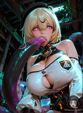 1girls ai_animation ai_generated bare_shoulders beret black_gloves blonde_hair bouncing_breasts breasts_out cleavage cleavage_cutout clothed_sex consensual_tentacles deepthroat detached_sleeves exposed_breasts fellatio hair_between_eyes hat high-waist_skirt huge_breasts large_breasts makeup mole mole_under_mouth multicolored_eyes nipples open_clothes open_shirt oral puffy_sleeves purple_eyes short_hair solo streaked_hair tagme tentacle tentacle_in_mouth thick_lips thighhighs video yellow_pupils yidhari_murphy zenless_zone_zero