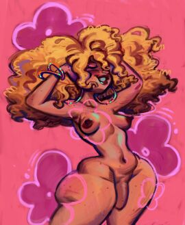 1futa 2024 areolae big_hips blonde_hair bracelet breasts closed_eyes dark_skin dickgirl ditsiibug earrings flaccid freckles freckles_on_face freckles_on_penis freckles_on_shoulders freckles_on_thighs futa_only futanari human intersex large_hair medium_hair nipples nude penis short_hair smile solo standing thick_thighs trans_woman transfem wide_hips