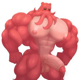 bara blush blush_lines blushed_face blushing_at_viewer blushing_male dirtymache erect_penis erection gay huge_cock huge_moobs male moobs muscular muscular_anthro muscular_male naked octopus octopus_boy octopus_humanoid penis xxxmochi_mochi yaoi