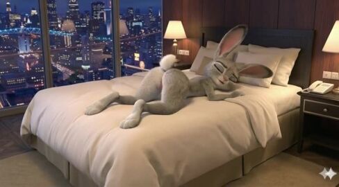 3d ai_generated animated anniversary ass bed bedroom bedroom_eyes bouncing_ass bubble_ass bubble_butt bunny bunny_ears bunny_girl bunny_tail butt_crack feet female female_only fur furry furry_female hotel_room inviting_to_sex judy_hopps laying_down laying_on_bed laying_on_stomach legs no_bra no_panties no_underwear nude nude_female rabbit tagme vagina video zootopia zootopia_2