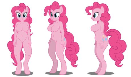 accurate_art_style anthro barbie_doll_anatomy breasts earth_pony featureless_breasts featureless_crotch female flashequestria my_little_pony pinkie_pie_(mlp) plump show_accurate_anthro simple_background solo unguligrade_anthro white_background