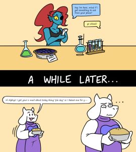 2d alphys big_breasts breasts comic english_text female megalardon tagme text toriel undertale undertale_(series) undyne