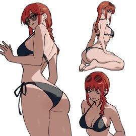 1girls absurd_res absurdres adult ass ass_focus bare_arms bare_back bare_chest bare_legs bare_midriff bare_shoulders bare_skin bare_thighs barefoot bikini black_bikini black_bikini_bottom black_bikini_top black_swimsuit black_swimwear boobs braided_hair braided_ponytail breasts chainsaw_man cleavage collarbone dot_nose elbows eyebrows_visible_through_hair feet female female_focus female_only fingers full_body glasses good_artwork hair_between_eyes halter_bikini high_resolution highres hourglass_figure knees large_breasts legs light-skinned_female light_skin long_hair looking_at_viewer makima_(chainsaw_man) mature_female medium_breasts medium_hair naked naked_female nude nude_female red-haired_female red_hair shoulders side-tie_bikini sideboob sidelocks simple_background sitting slender_body slender_waist slim_female slim_waist smile smiling smiling_at_viewer soles solo standing sunglasses swimsuit swimwear thick_ass thick_thighs thighs thin_waist toes tongue tongue_out underboob upper_body white_background wide_hips yellow-eyed_female yellow_eyes zeon_(zzeeonn)