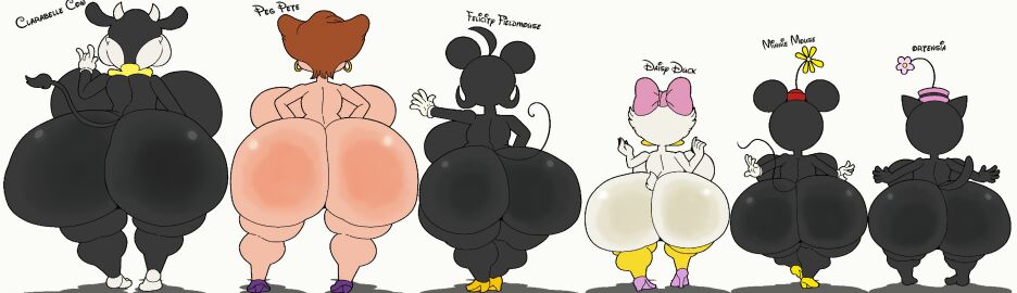 6girls anthro ass ass_chart ass_comparison avian back back_view big_ass breasts bubble_ass bubble_butt chart clarabelle_cow daisy_duck disney disney_channel duck felicity_fieldmouse feline female furu_flami goof_troop huge_ass minnie_mouse ortensia oswald_the_lucky_rabbit peg_pete public_domain rodent solo_female text thick_ass thick_thighs twitter_username voluptuous voluptuous_anthro voluptuous_female