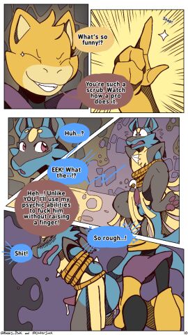 abra anal anal_sex animal_genitalia animal_penis animated animated_comic anthro bodily_fluids bound canid canine canine_genitalia canine_penis comic cum dialogue duo ejaculation ferdie_(nasty-pink) floating furry gay generation_1_pokemon generation_4_pokemon genital_fluids genitals grin hands-free hi_res knot levitation lucario male male/male nasty-pink nintendo otterjunk penetration penis pokemon pokemon_(species) psychic_powers semi-anthro smile snapping_fingers spork_(otterjunk) tail tapering_penis text thick_tail