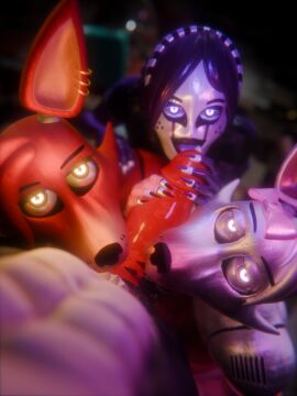 3d 3girls collaborative_fellatio fellatio female five_nights_at_freddy's fnaf foursome foxy_(fnaf) foxy_(rubikon) furry furry_only kissing_penis licking licking_penis looking_at_viewer male mangle_(fnaf) mangle_(rubikon) marionette_(fnaf) multiple_females multiple_girls paprikablend penis puppet_(fnaf) puppet_(rubikon) ruby_(rubikon) straight teamwork triple_fellatio