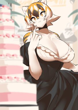 1girls anthro ass big_ass big_breasts breasts cleavage cleavage_dress cleavage_overflow dress female female_only furry glasses huge_breasts mx99926 solo solo_female tagme thick thick_ass thick_thighs thighs tiger tiger_girl voluptuous voluptuous_female wide_hips