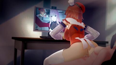 3d 3d_animation animated animation big_ass big_breasts big_butt big_penis cuck cucked_by_futa cuckold cuckolding cuckquean hololive hololive_english hololive_myth koikatsu koikatsu_(medium) lewdly12 mori_calliope netorare netorase ninomae_ina'nis ntr riding riding_penis tagme takanashi_kiara video video_call virtual_youtuber