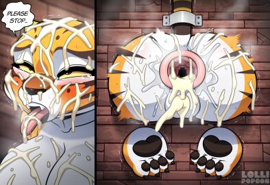 1girls after_sex anthro anus ass big_ass big_breasts big_thighs blush breasts cum cum_in_ass cum_in_mouth cum_in_pussy cum_inside cum_on_body dialogue female female_focus fur furry gaping gaping_anus glory_hole glory_wall huge_ass huge_breasts huge_thighs kung_fu_panda lollipopcon male master_tigress penetration penis penis_in_ass penis_in_pussy pussy stuck stuck_in_wall tagme text thick_hips thick_thighs thighs through_wall tiger tongue tongue_out