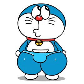 1boy animated breathotter bulge doraemon doraemon_(character) femboy hi_res male mr_otter_breath shaking_hips swinging_penis tagme