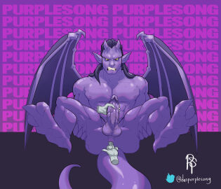 abs anus ass balls bara biceps big_balls big_penis daspurplesong disney erection gargoyles gay gay_male goliath_(gargoyles) male male_nipples male_only muscular muscular_male nipples nude pecs penis yaoi