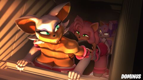 16:9 3d 3d_model 4k absurd_res accessory amy_rose amy_rose_(warfaremchine) anthro armwear ass ass_grab ass_up bat big_breasts bite biting_lip blaze_the_cat blaze_the_cat_(warfaremchine) boots breast_rest breasts butt_grab cleavage clothed clothing digital_media_(artwork) domestic_cat domibun elbow_gloves eulipotyphlan face_in_ass felid feline felis female female/female fingerless_gloves footwear forehead_gem fur gem gloves green_eyes group hair_accessory hairband hand_on_ass handwear hedgehog hi_res legwear looking_at_another mammal mobian mobian_(species) mobian_bat pink_body pink_fur pink_hair purple_body purple_fur purple_hair rouge_the_bat rouge_the_bat_(warfaremchine) sega smile sonic_(series) sonic_adventure_2 sonic_the_hedgehog_(series) source_filmmaker_(artwork) tail teal_eyes thigh_boots thigh_highs trio vent warfare_machine white_clothing white_gloves white_handwear widescreen yellow_eyes
