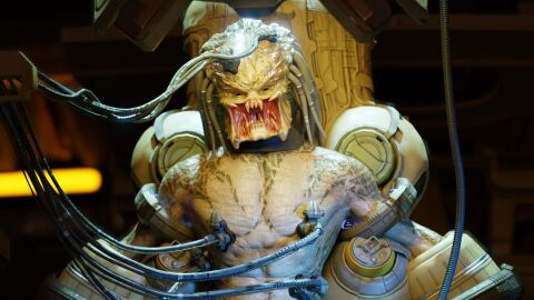 1boy 3d alien bondage male male_only predator_(franchise) ralic_turman sharp_teeth tagme technophilia yautja